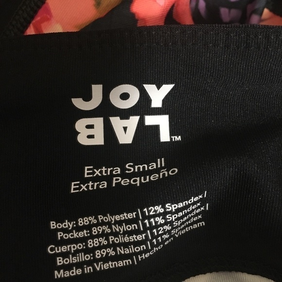Joy Lab Activewear floral & black Capri size xs - Picture 7 of 7